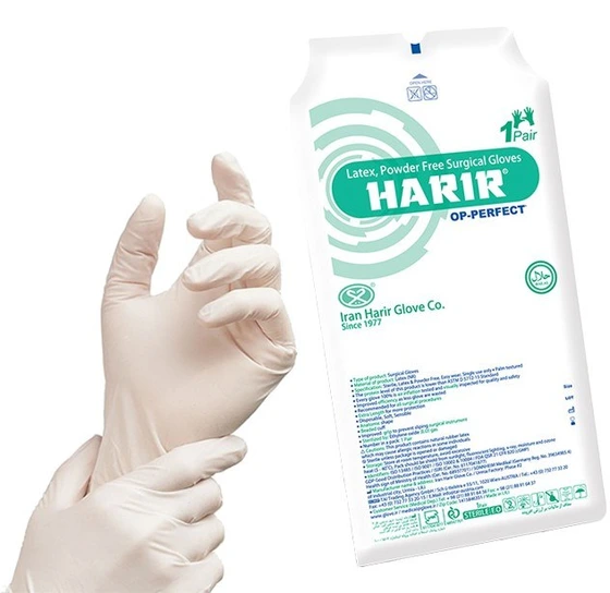 دستکش جراحی بدون پودر حریر - Image 2